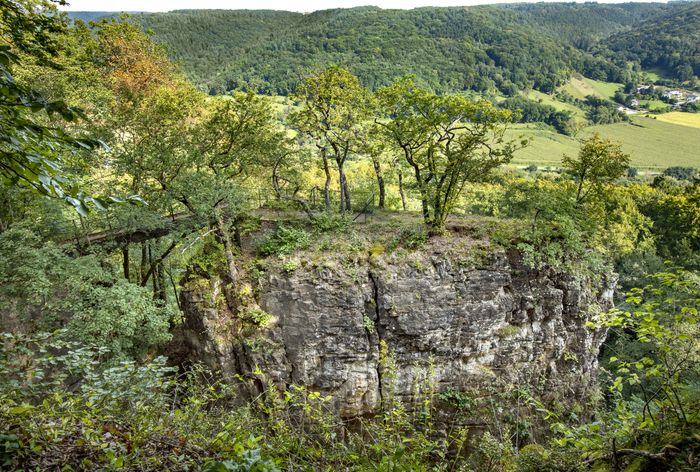 Formation rocheuse de la Wollefsschlucht dans la Région Mullerthal