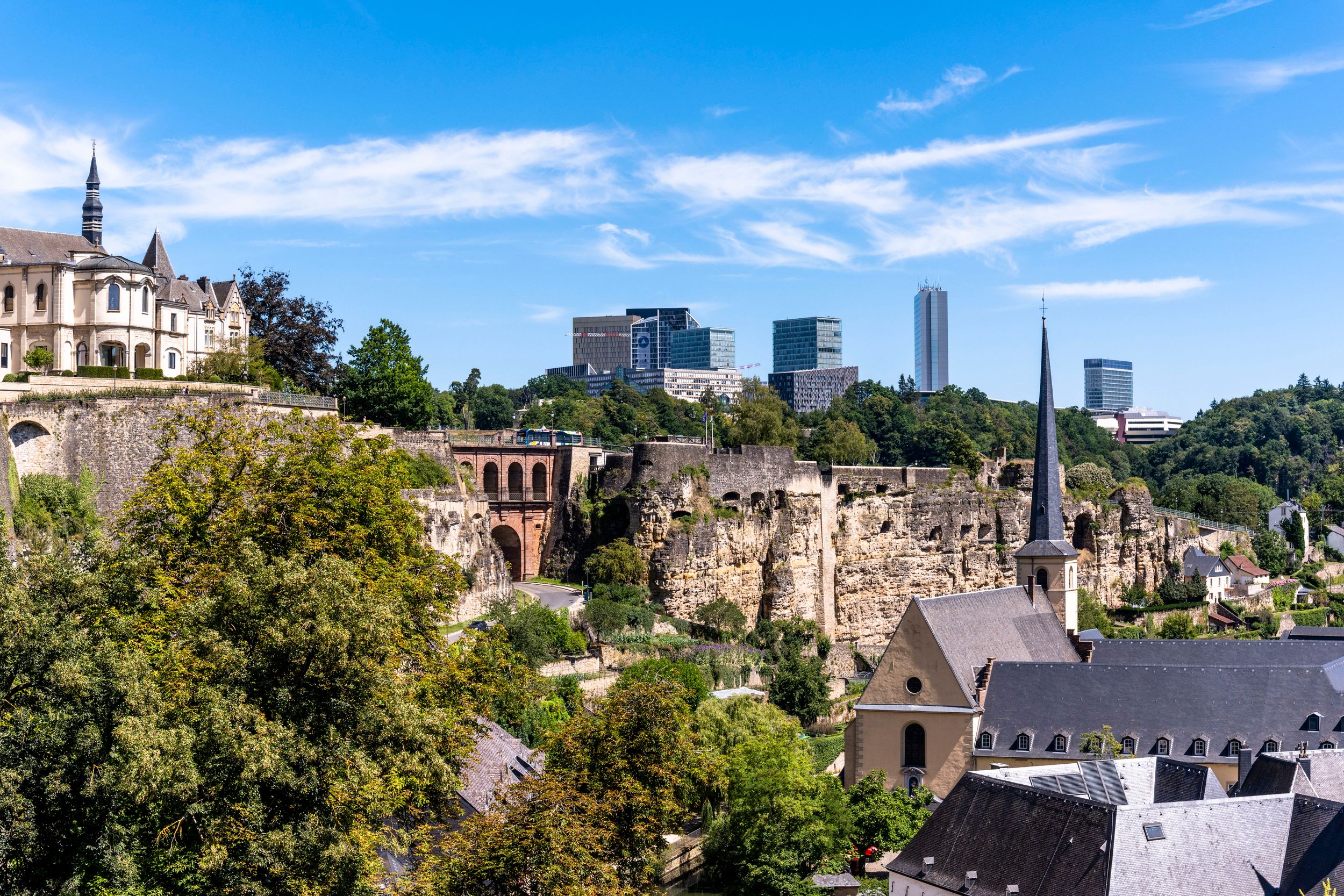 Vue sur le quartier de Kirchberg